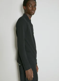 Micro Waffle Knit Polo Shirt