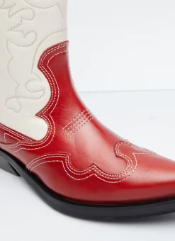 Mid Shaft Embroide Western Boots