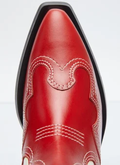 Mid Shaft Embroide Western Boots