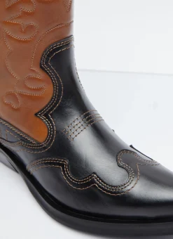 Mid Shaft Embroidered Western Boots