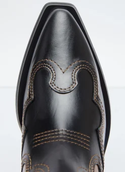Mid Shaft Embroidered Western Boots