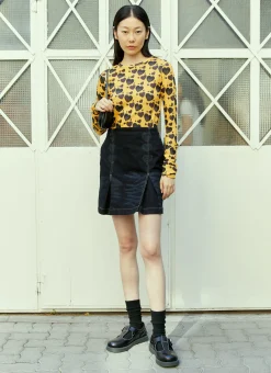 Mini Heart Denim Skirt