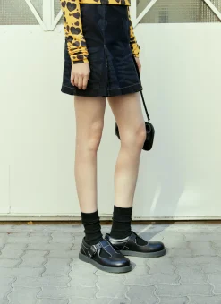Mini Heart Denim Skirt