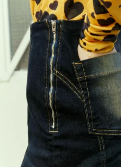 Mini Heart Denim Skirt