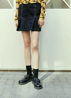 Mini Heart Denim Skirt