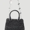 Miu Crystal Leather Handbag
