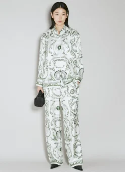Money Print Silk Pants