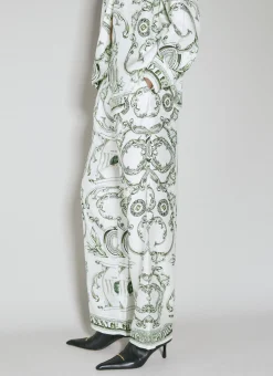 Money Print Silk Pants