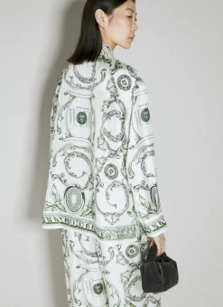Money Print Silk Shirt