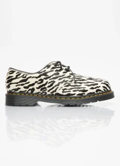 Monochrome Tiger Camo Lace-Up Shoes