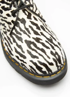 Monochrome Tiger Camo Lace-Up Shoes