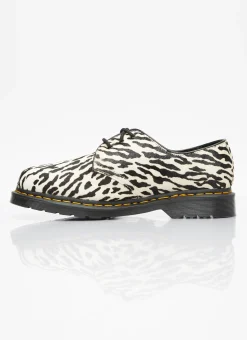 Monochrome Tiger Camo Lace-Up Shoes