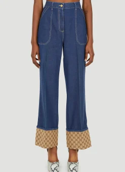 Monogram Cuff Jeans