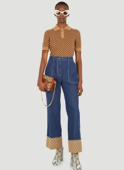 Monogram Cuff Jeans