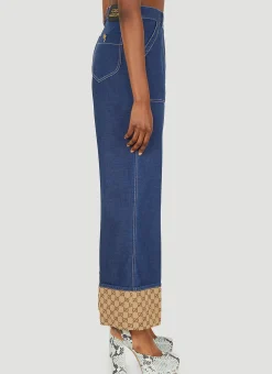Monogram Cuff Jeans