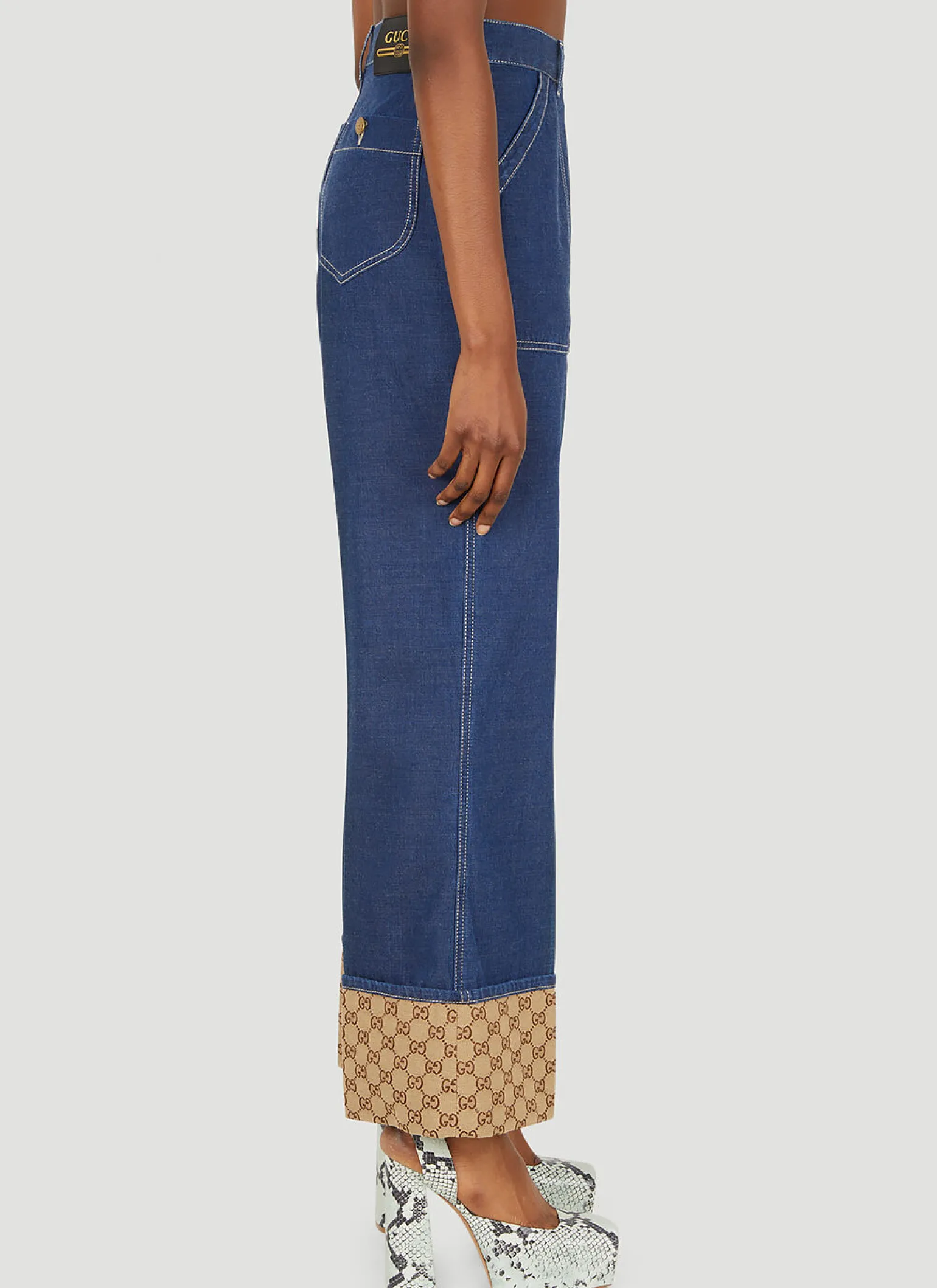 Monogram Cuff Jeans