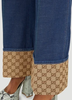 Monogram Cuff Jeans