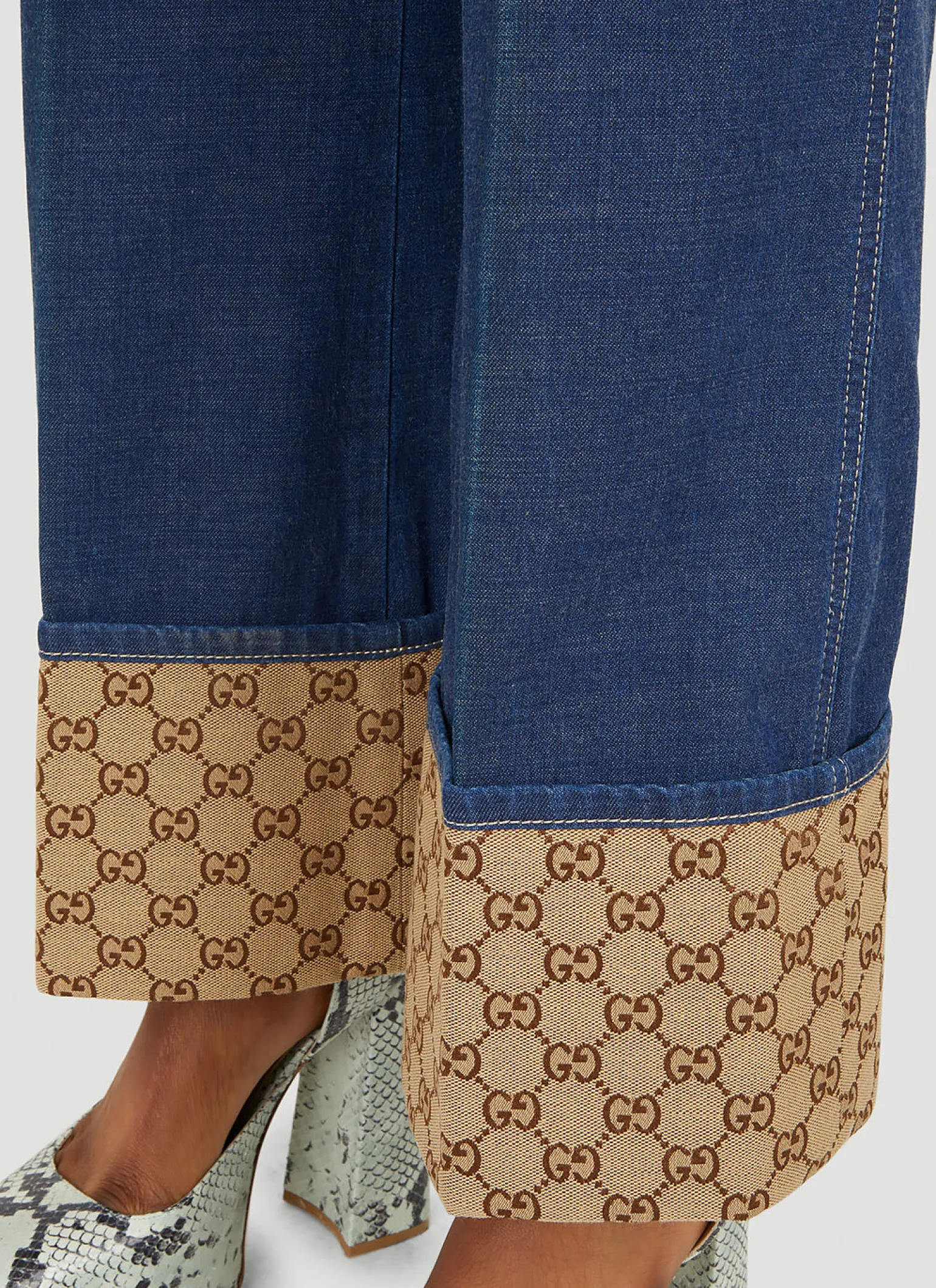 Monogram Cuff Jeans