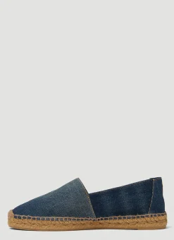 Monogram Embroidered Denim Espadrilles