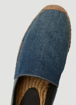 Monogram Embroidered Denim Espadrilles