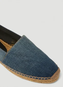 Monogram Embroidered Denim Espadrilles