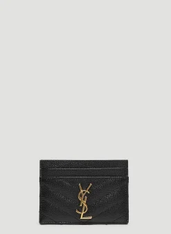 Monogram Grain De Poudre Matelasse Card Case