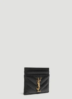 Monogram Grain De Poudre Matelasse Card Case