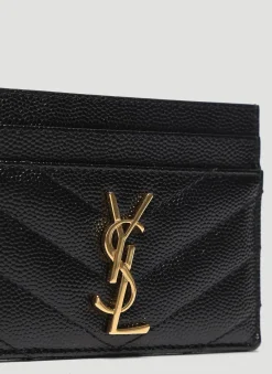 Monogram Grain De Poudre Matelasse Card Case