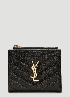 Monogram Grain De Poudre Zipped Card Case