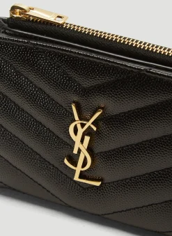 Monogram Grain De Poudre Zipped Card Case