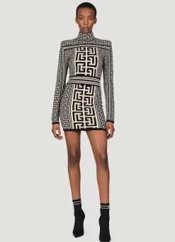Monogram Knit Mini Dress