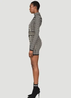 Monogram Knit Mini Dress