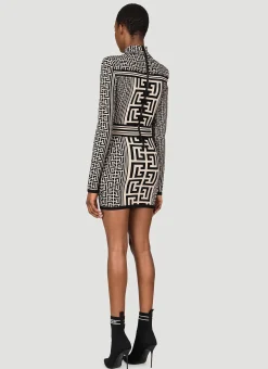 Monogram Knit Mini Dress