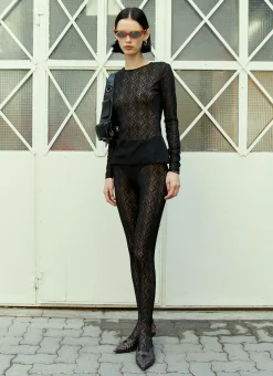 Monogram Mesh Jacquard Tights