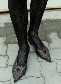 Monogram Mesh Jacquard Tights