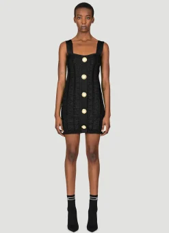Monogram Mesh Knit Mini Dress