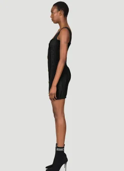 Monogram Mesh Knit Mini Dress