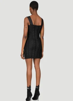 Monogram Mesh Knit Mini Dress