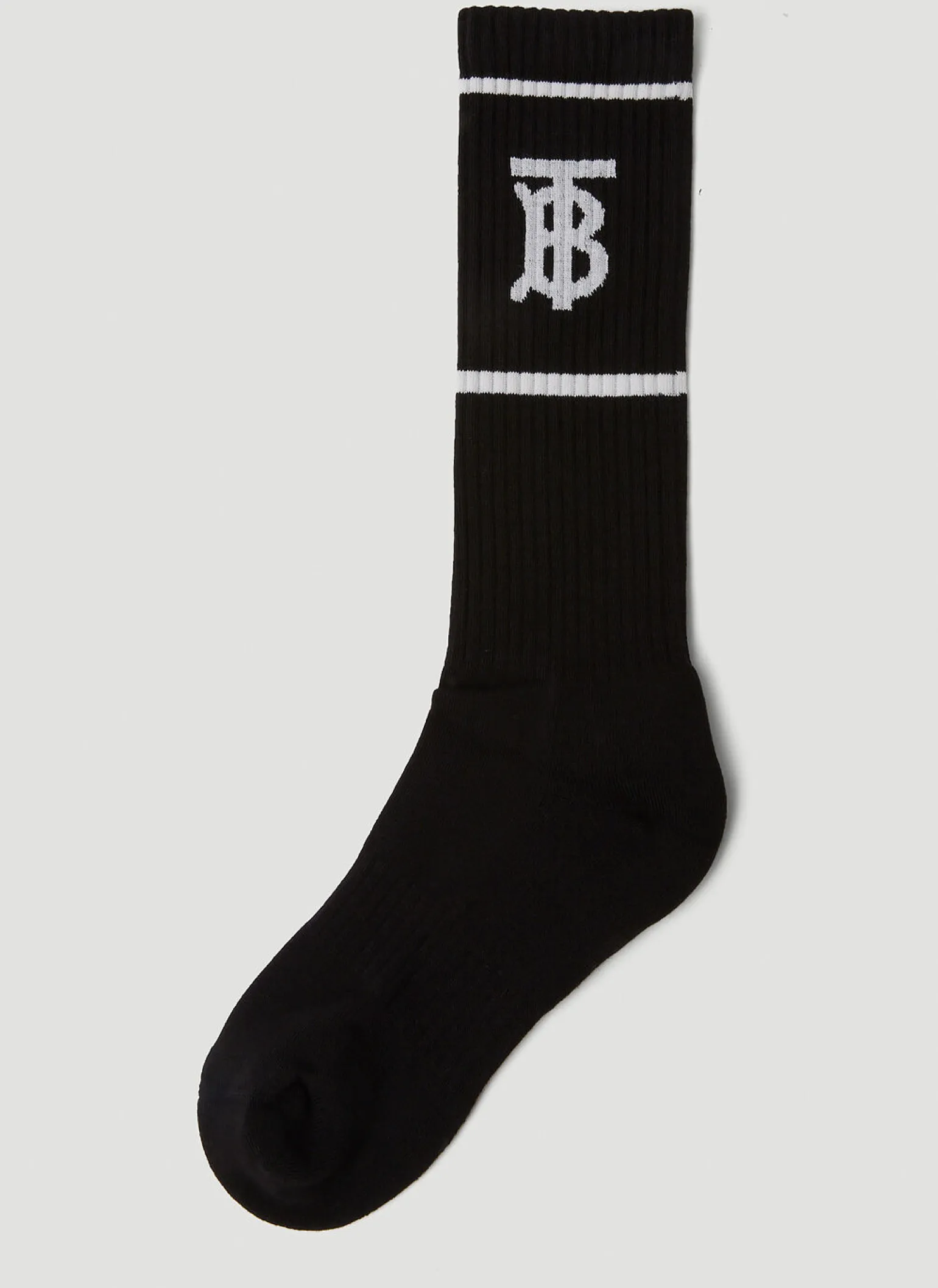 Monogram Motif Intarsia Cotton Blend Socks