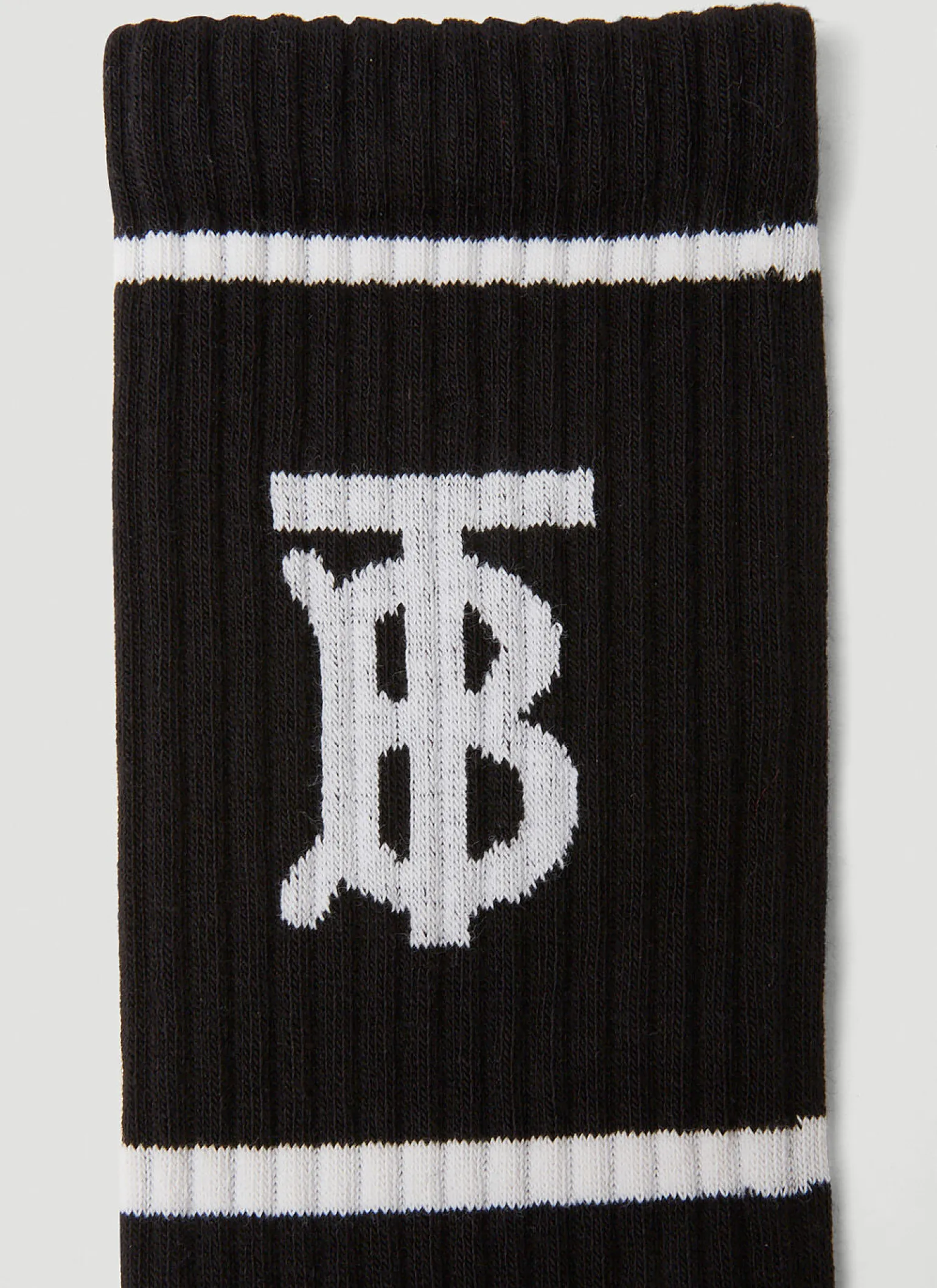Monogram Motif Intarsia Cotton Blend Socks
