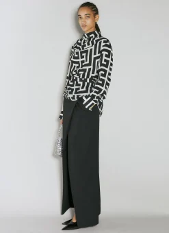 Monogram Printed Belted Shirt