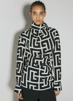 Monogram Printed Belted Shirt