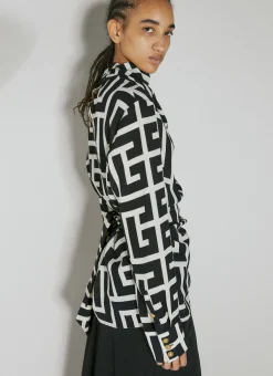 Monogram Printed Belted Shirt