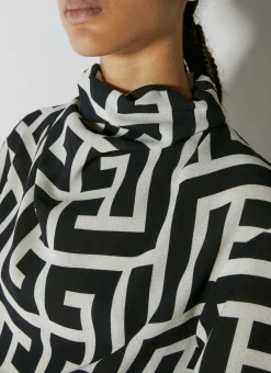 Monogram Printed Belted Shirt