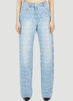 Monogram Straight-Leg Jeans