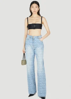 Monogram Straight-Leg Jeans