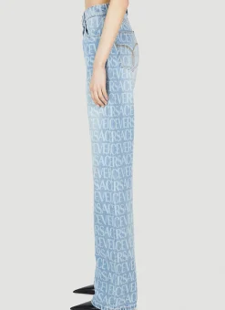Monogram Straight-Leg Jeans