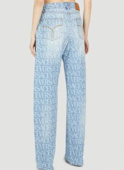 Monogram Straight-Leg Jeans