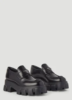 Monolith Platform Leather Loafers