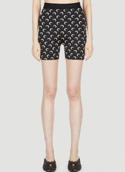 Moon Print Biker Shorts